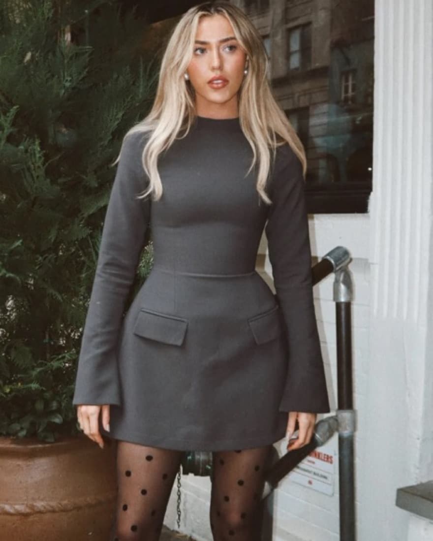 Odd Muse Split Sleeve Mini Dress - Image 1