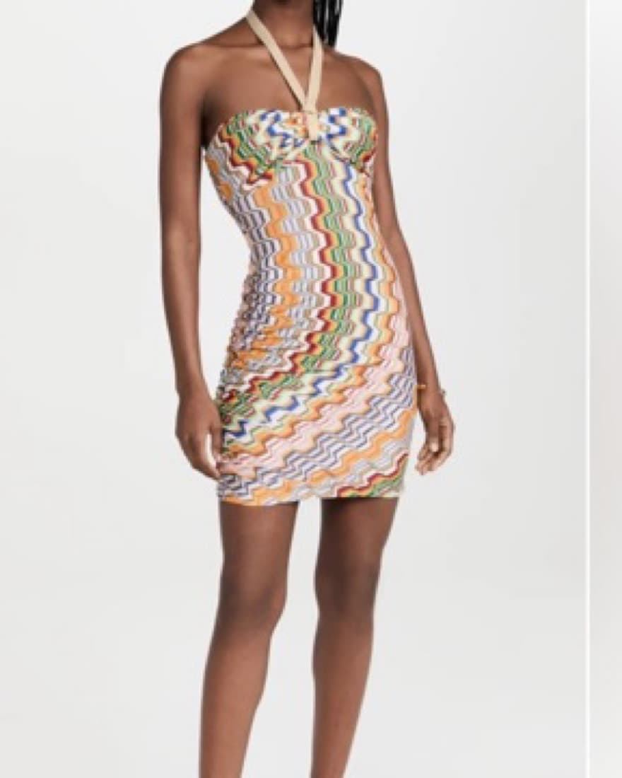 Alexis Cheveron halter dress  - Image 1