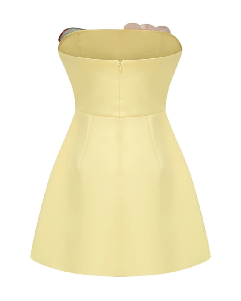 Miss Rosier Abigail Yellow Floral Dress - Image 2