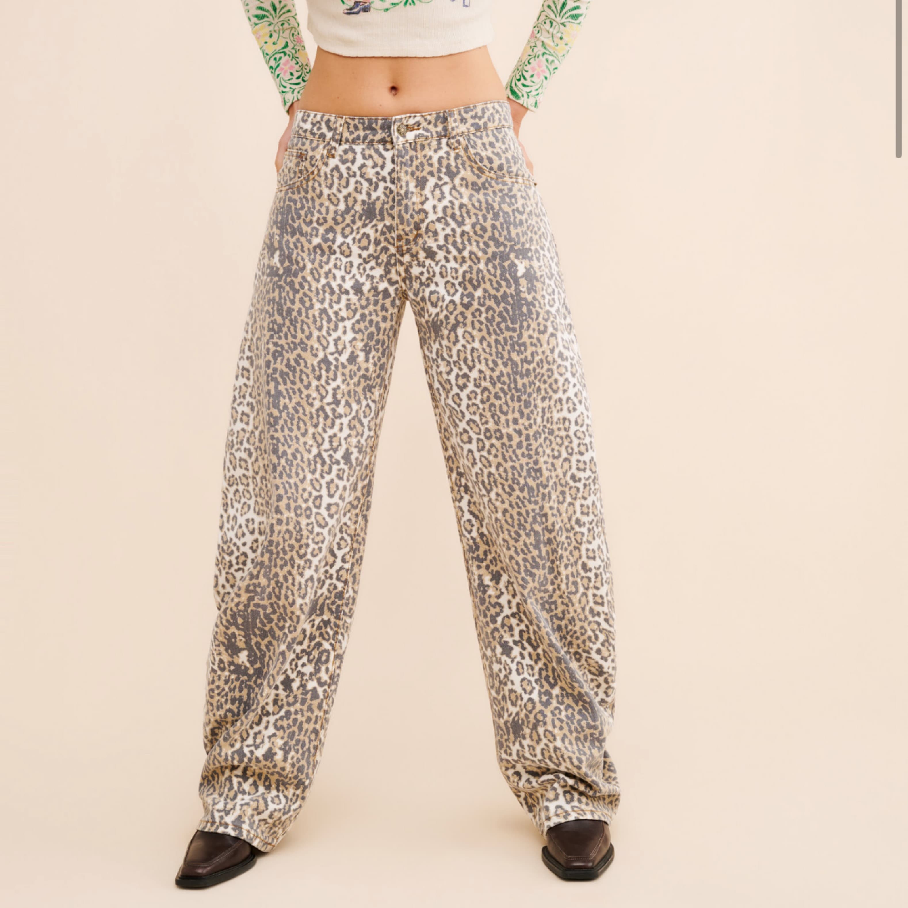 Horseshoe Cheetah Print Jeans - Image 1