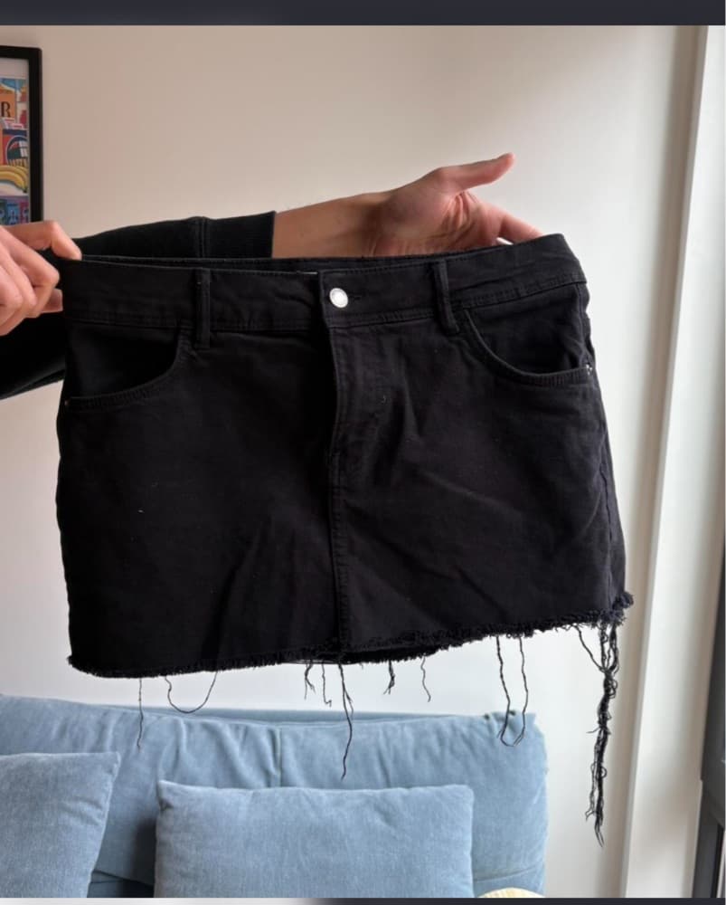Black Denim Skirt  - Image 1