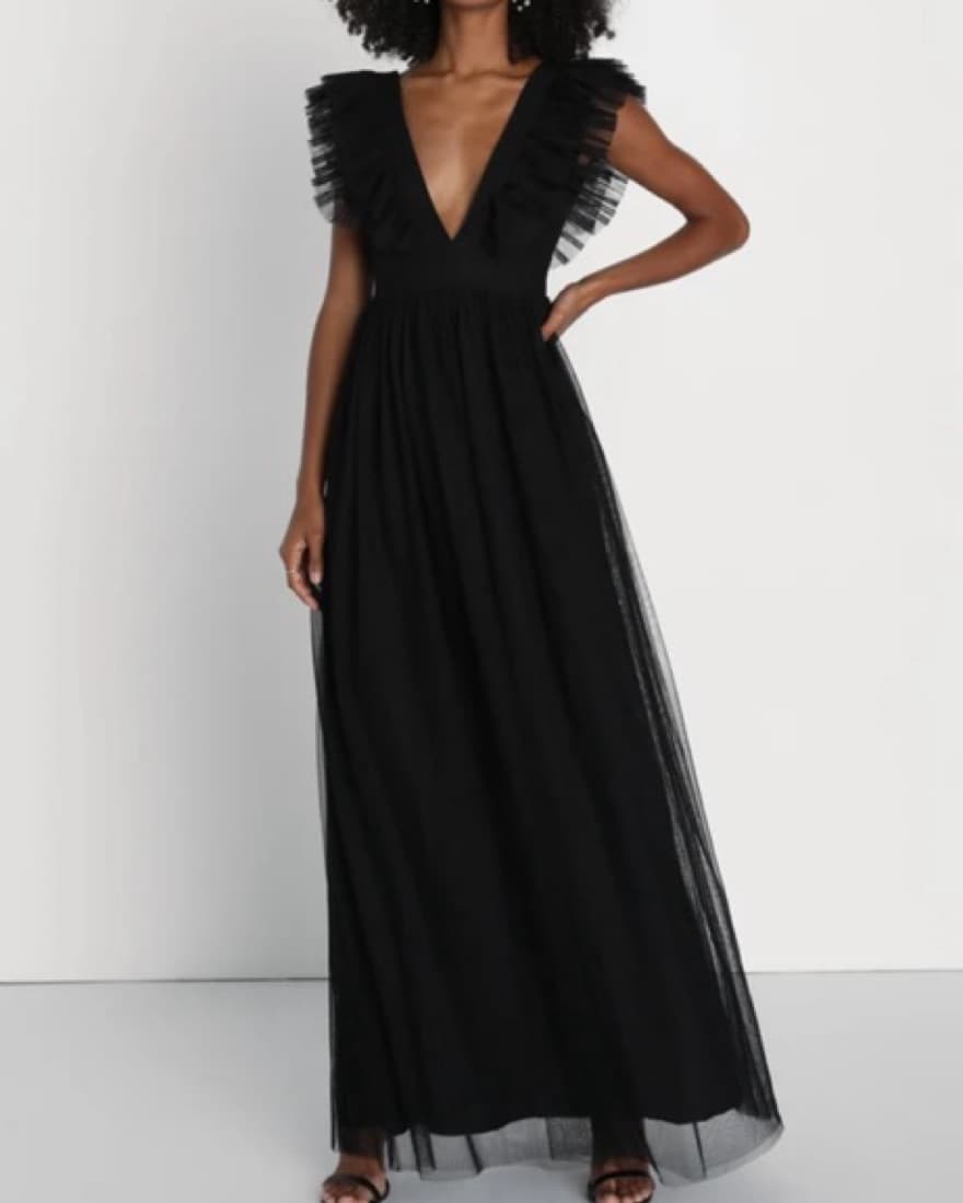 Black Tulle Formal Dress  - Image 1