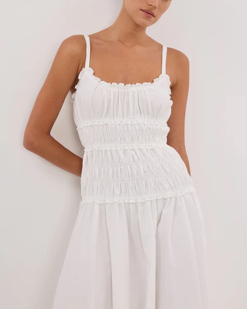 DISSH Toby White Cotton Midi Dress - Image 4