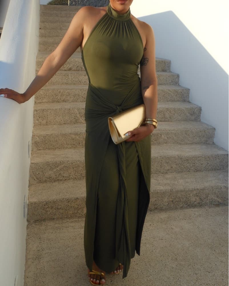 Sleeveless Turtle neck Bodycon Dress  - Image 2