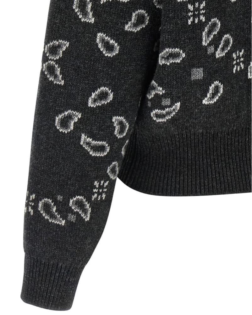 Alanui Bandana Jacquard Bomber Cardigan - Image 4