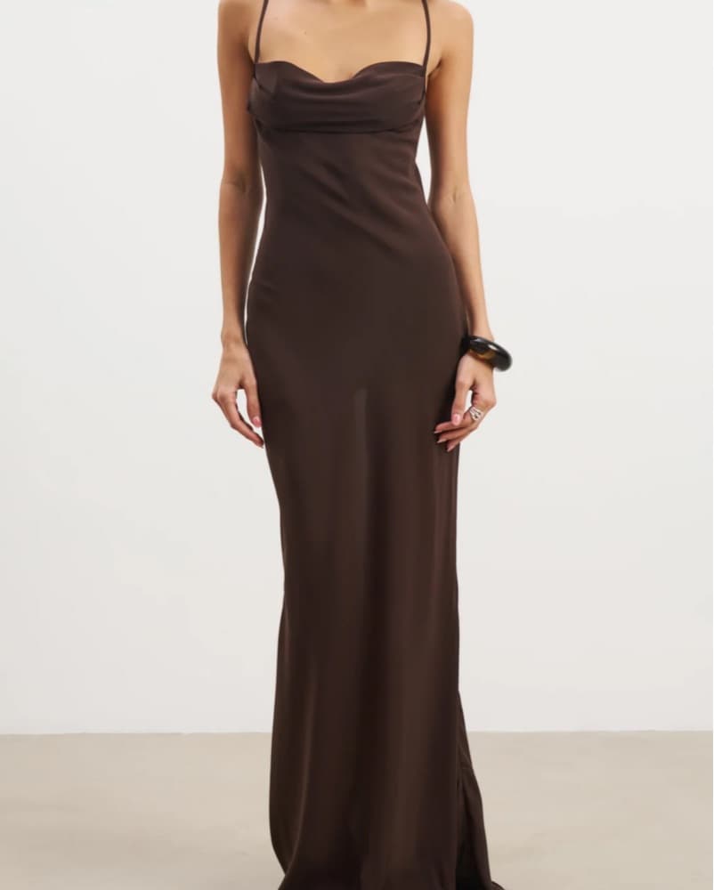 Because Of Alice Ruched Chiffon Maxi  - Image 1