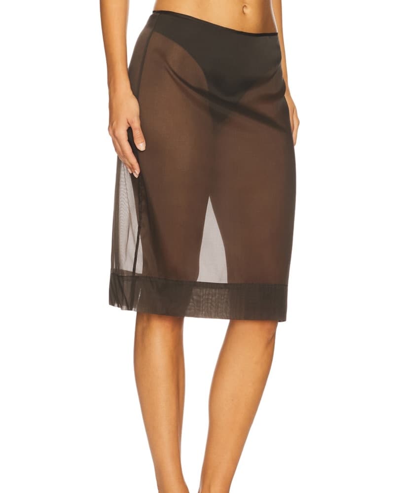 Sheer Organza Midi Skirt - Image 2