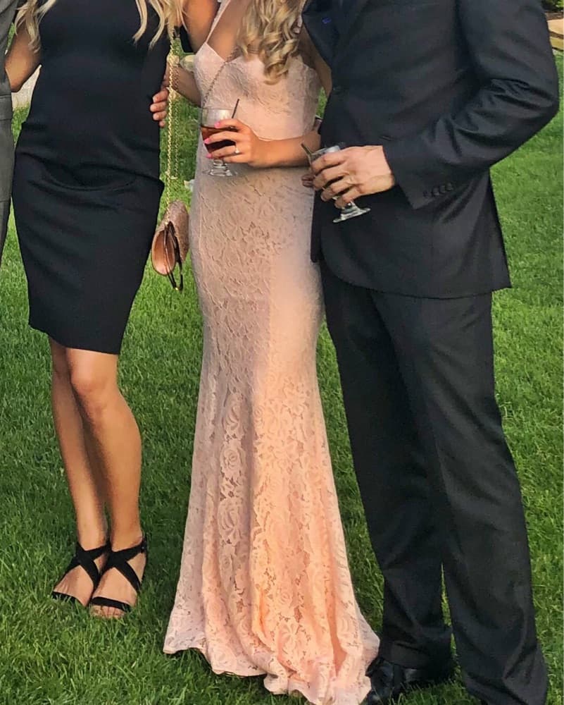 Blush Lace Mermaid Gown - Image 2