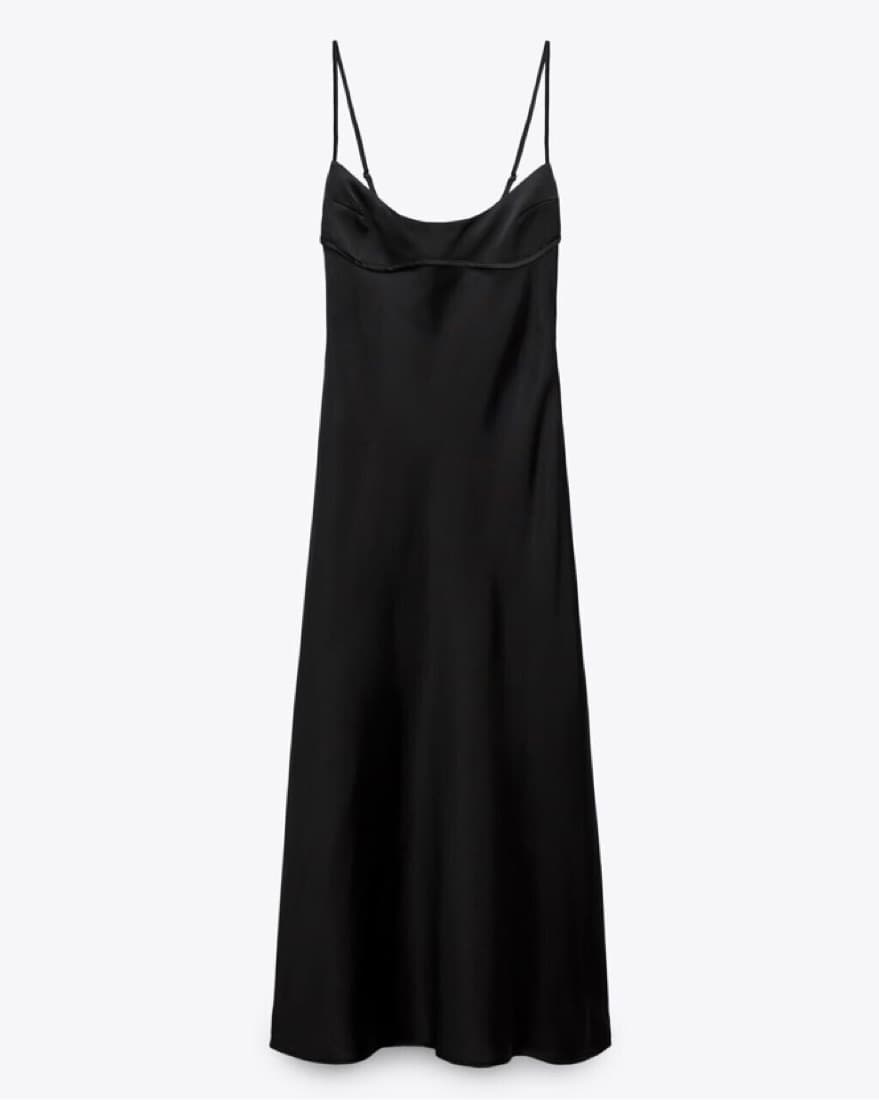 Zara Satin Effect Midi/maxi Dress - Image 2
