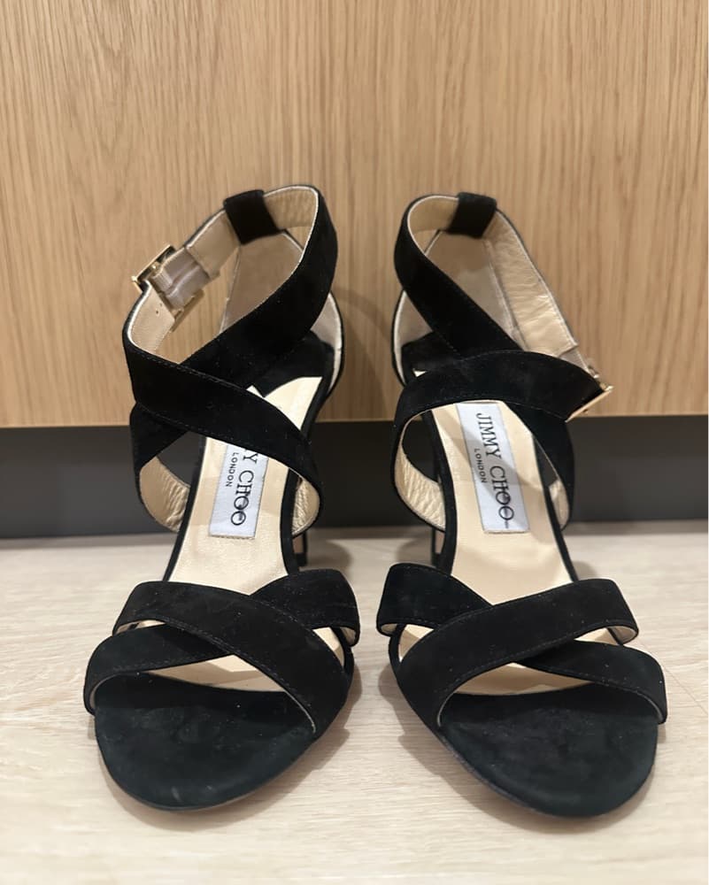 Jimmy Choo Lottie Suede Black Heels - Image 3