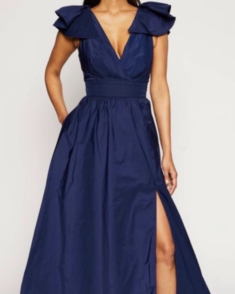Marchesa Notte Navy Gown - Image 2