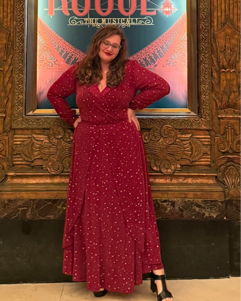 Red Celestial Unique Vintage Maxi Dress - Image 4