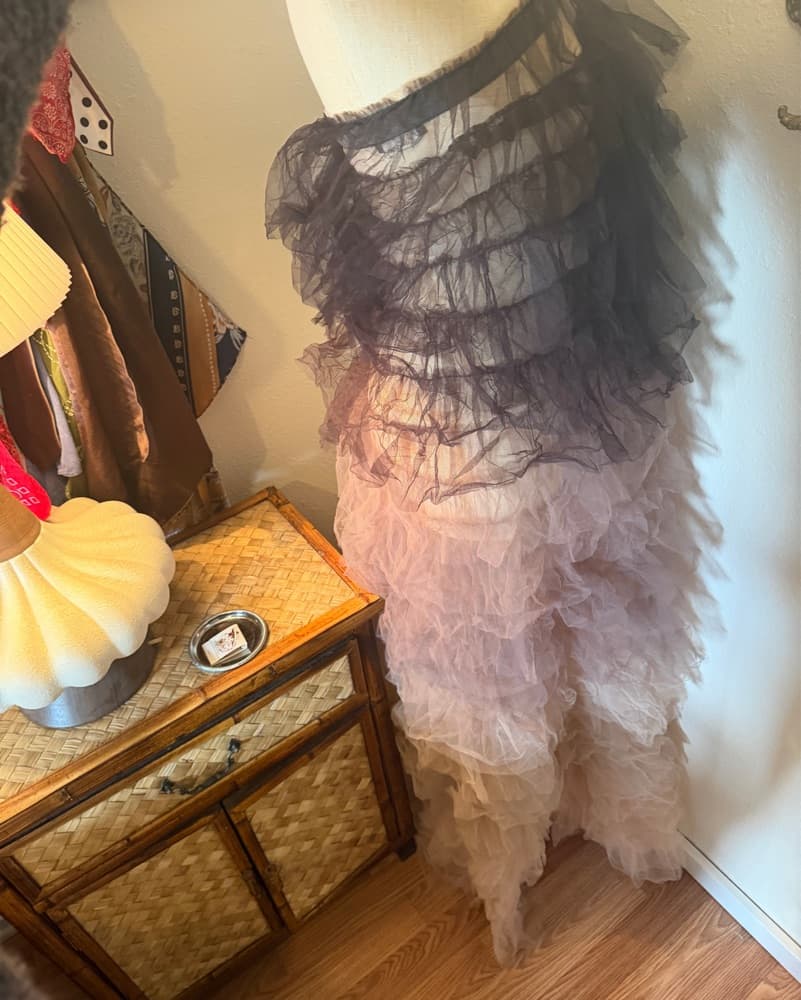 Sheer Tulle Ruffle Dress - Image 4