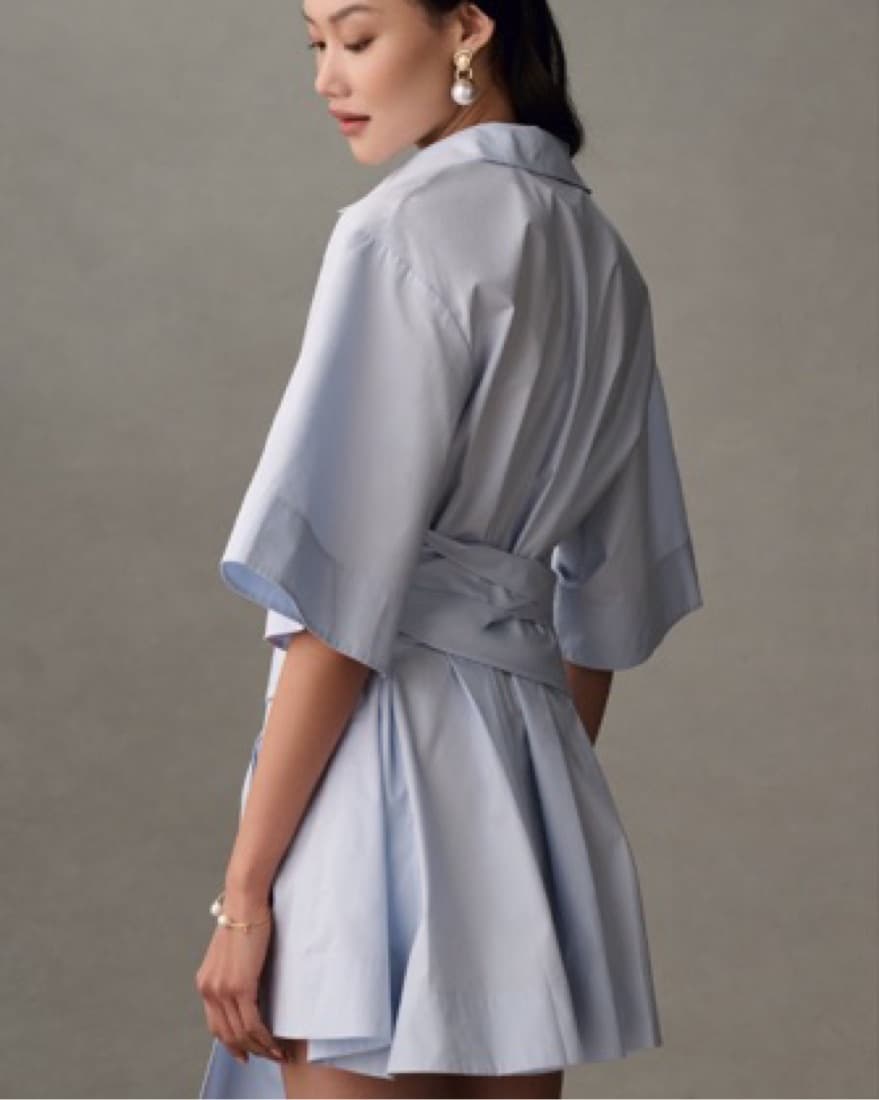 Mare Mare Wrap Mini Shirt Dress - Image 3