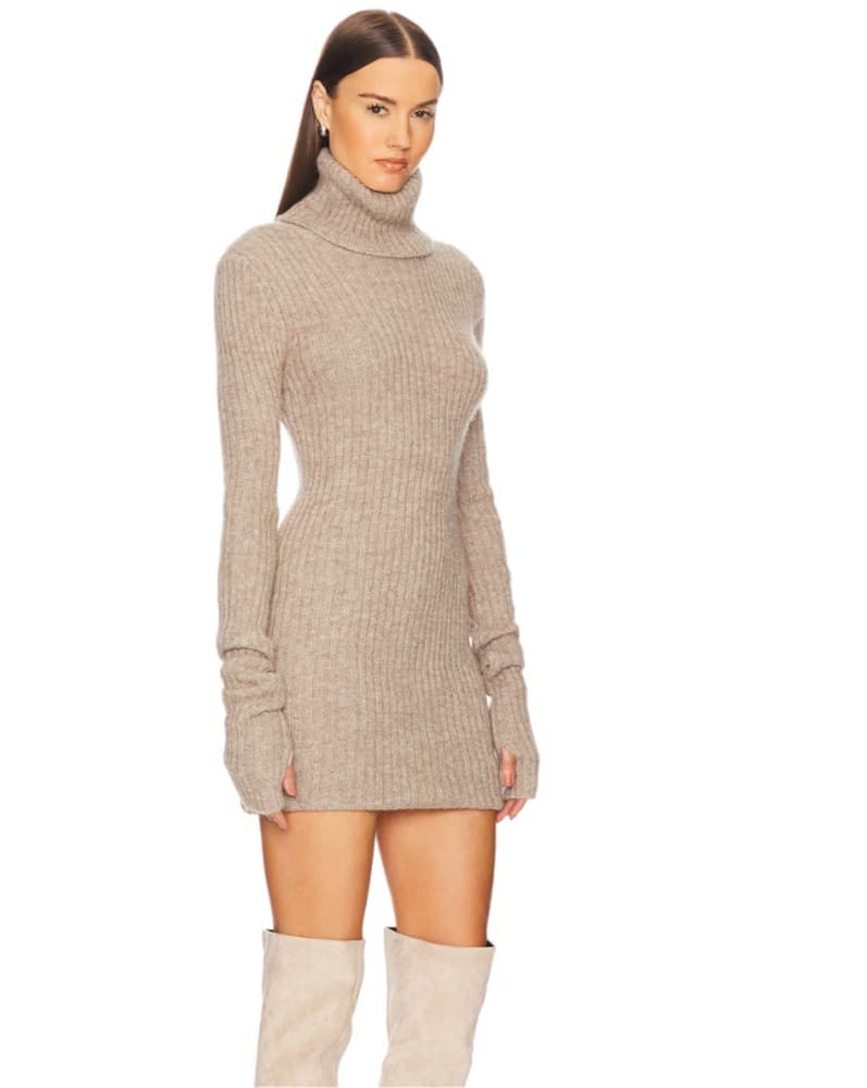 Helsa Knit Turtleneck Sweater Dress - Image 2