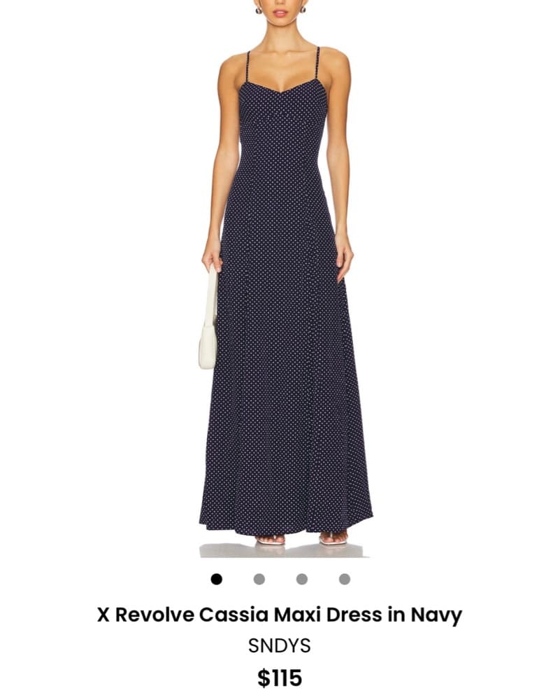 Navy Polka dot dress  - Image 1
