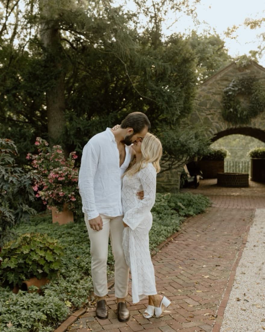 Drea White Backless Knit Maxi  - Image 1