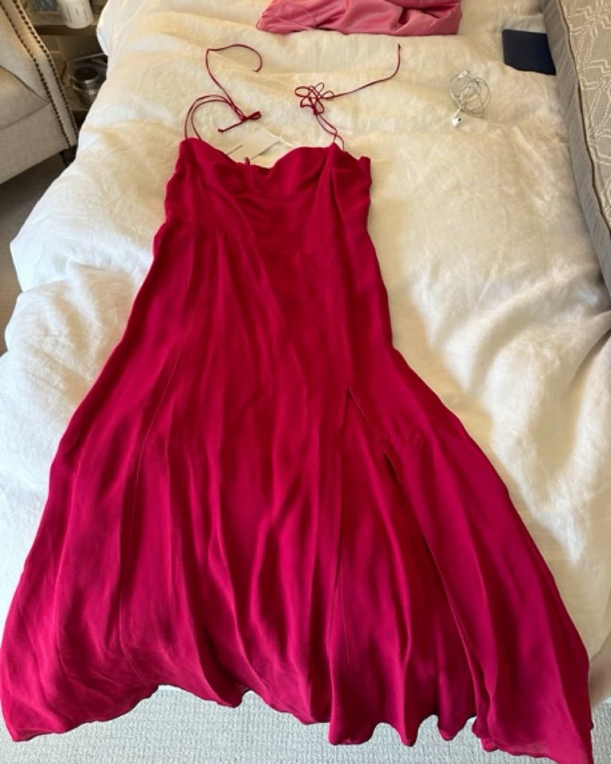 Red Maxi With Slit  - Image 3