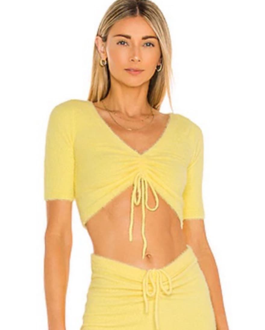 Majorelle Yellow Ruched Sweater - Image 2