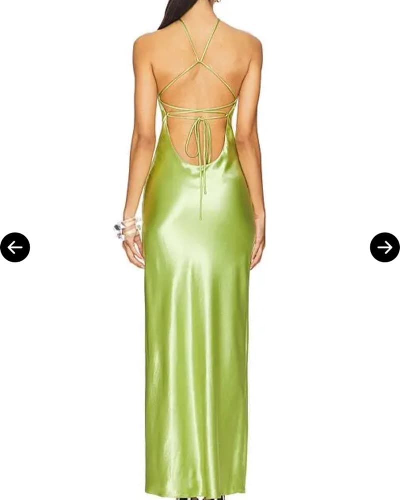 Vibrant Satin Halter Gown - Image 2