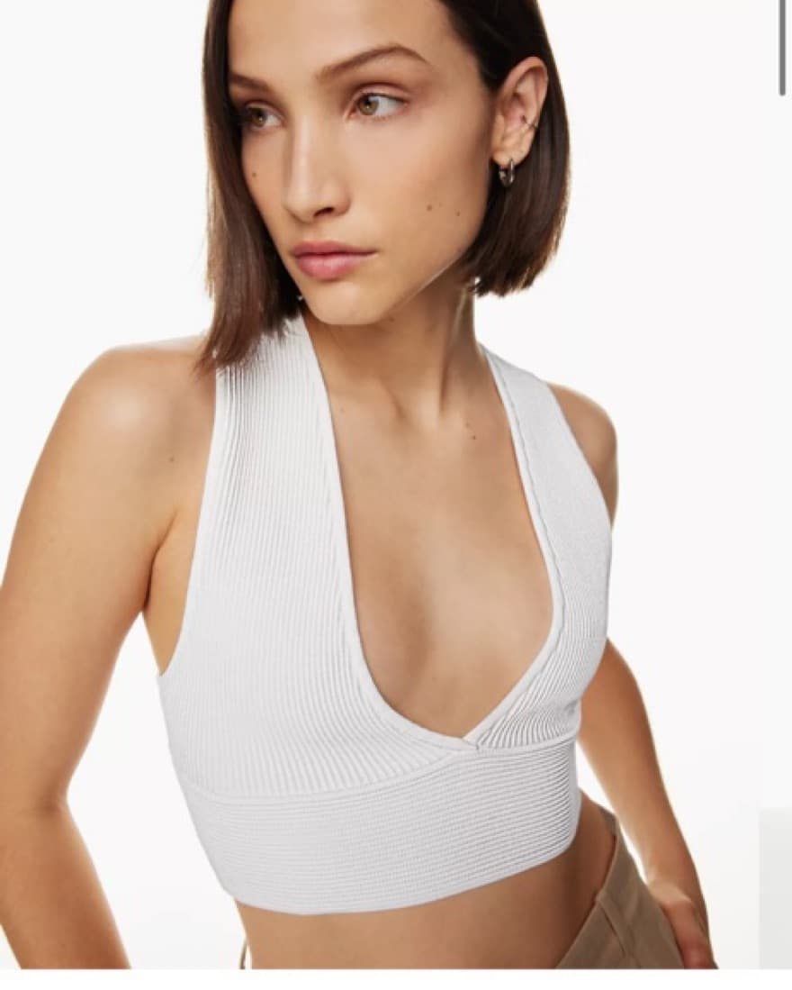  Babtom Sculpt Knit Deep V Tank - Image 1