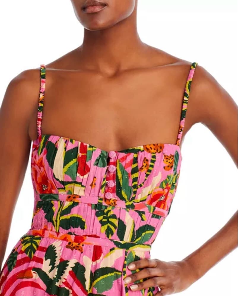 Farm Rio Leopard Forest Midi Dress - Image 3