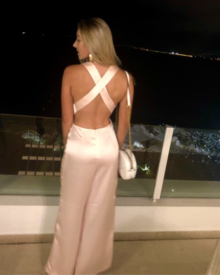 Revolve Cross Back Jumpsuit in Pink - Image 3
