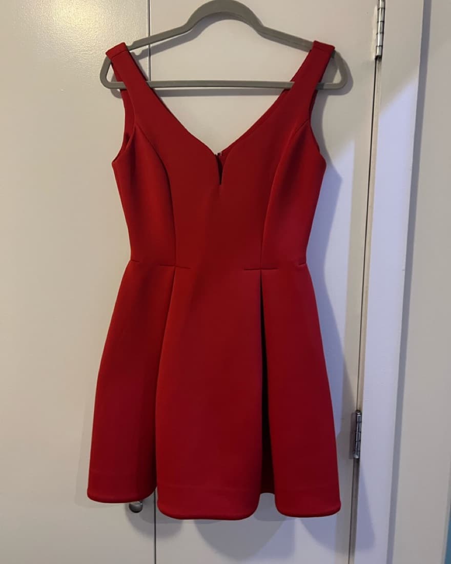 Red Anthropolgie Cocktail Dress - Image 2