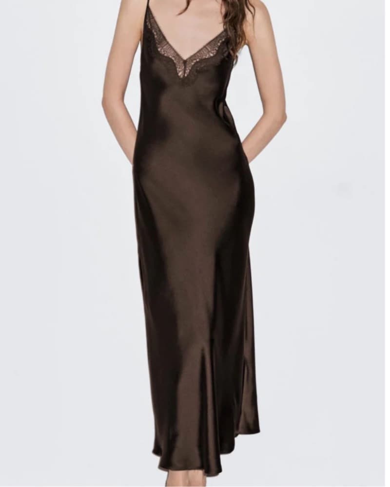 Elegant Satin Slip Dress - Image 1