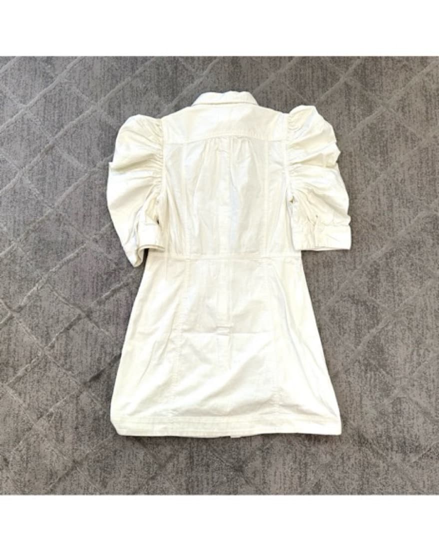 FRAME Gillian Puffed Sleeve Mini Dress - Image 4