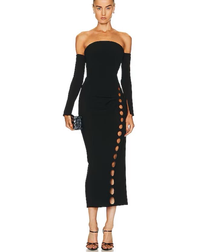 Cult Gaia Rare Black Midi Dress  - Image 1
