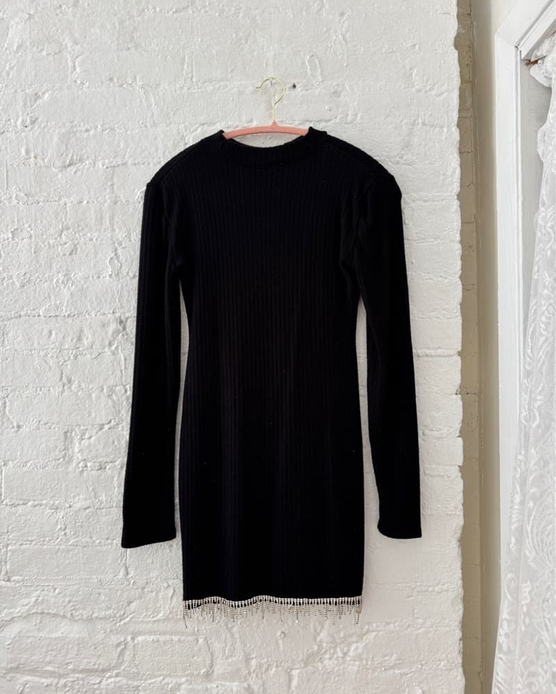 Zara Black Long Sleeve Dress  - Image 1