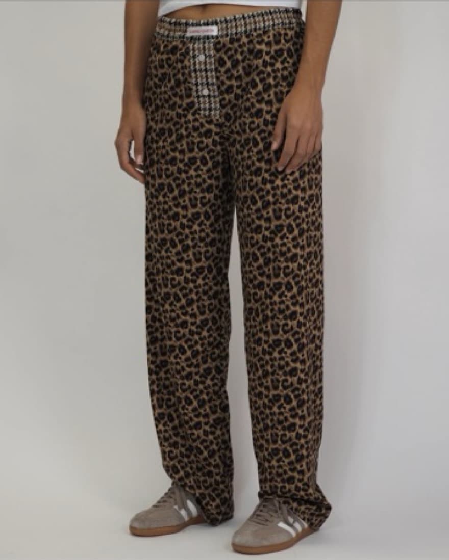 Handover leopard brown exboyfriend pants - Image 3