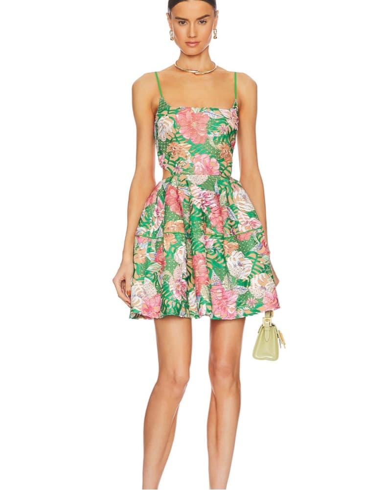 Green Floral Dress - Image 1