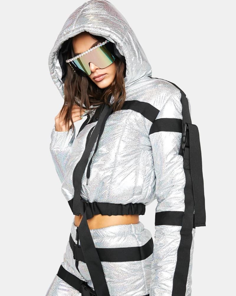 SPACE RAID HOLOGRAPHIC PUFFER JACKET-DOL - Image 1