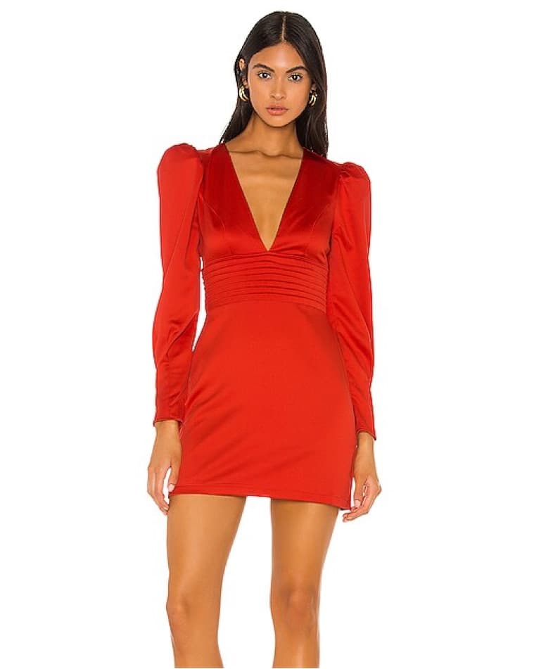 Camila Coelho Red Holiday Cocktail Dress - Image 1