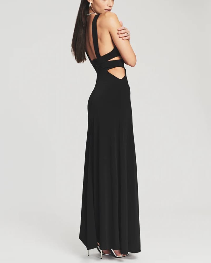 Retrofete Black Cutout Maxi Dress - Image 3