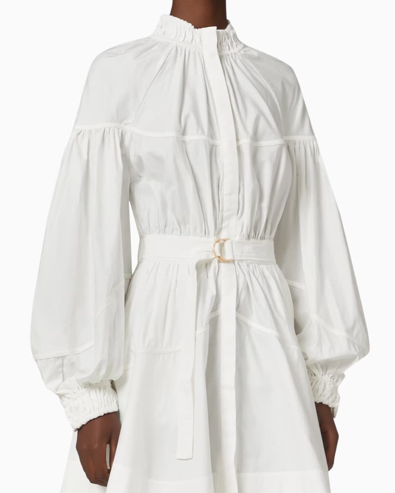 Acler White Puff Sleeve Dress - Image 3