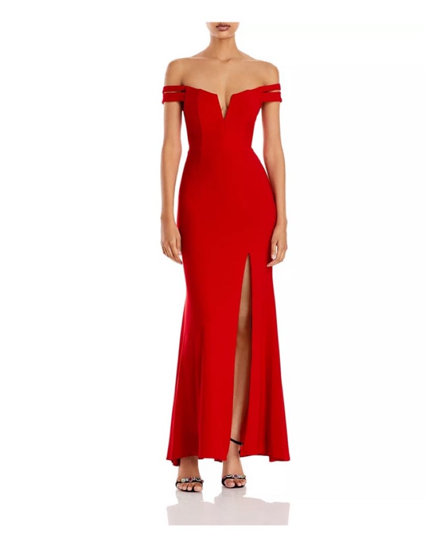 Aqua Red Gown - Image 1