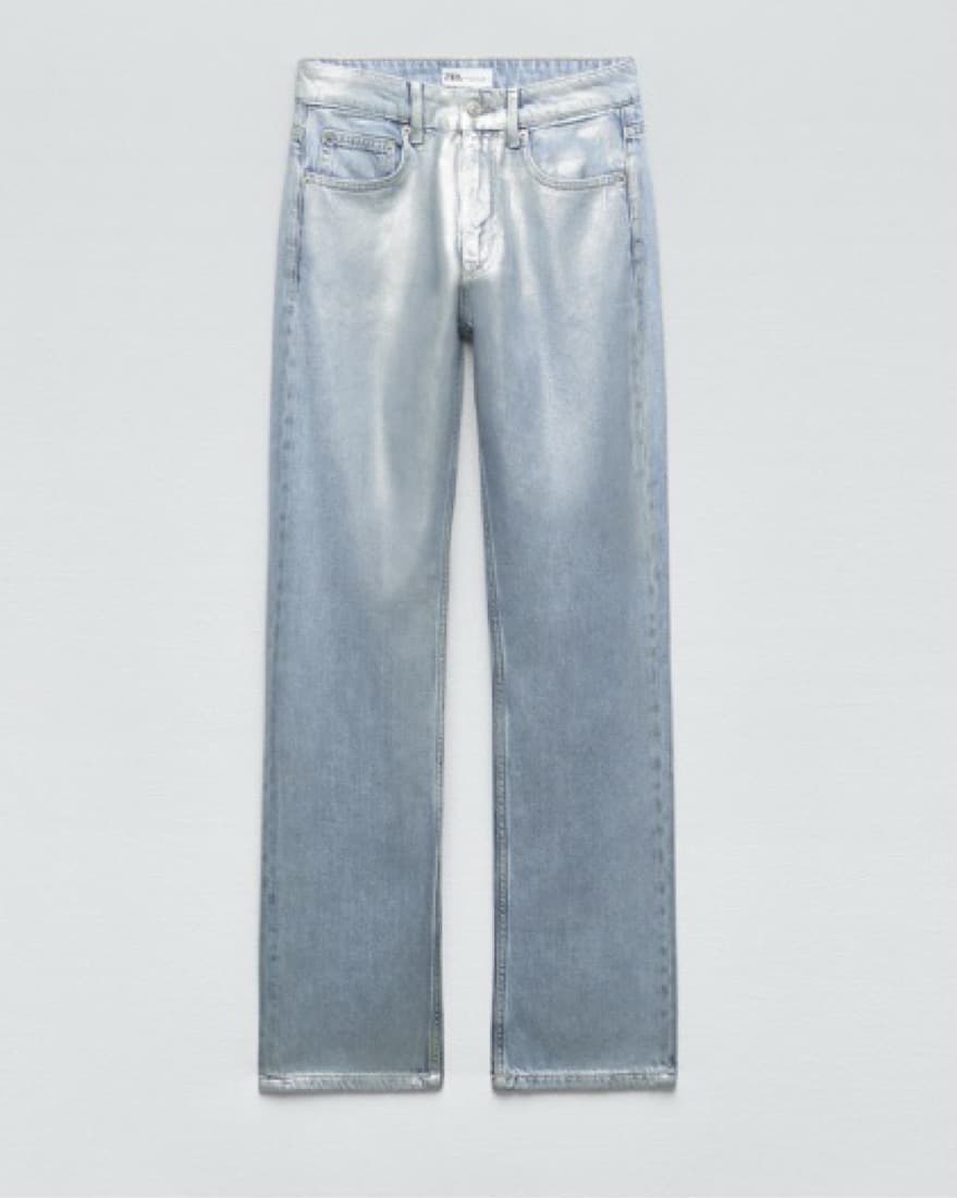 Silver metallic jeans - Image 2