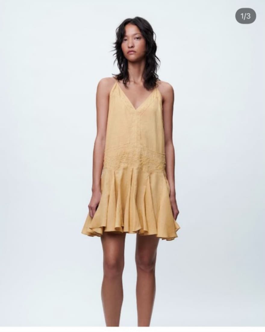 Zara Beaded Drop Waist Mini Dress - Image 2