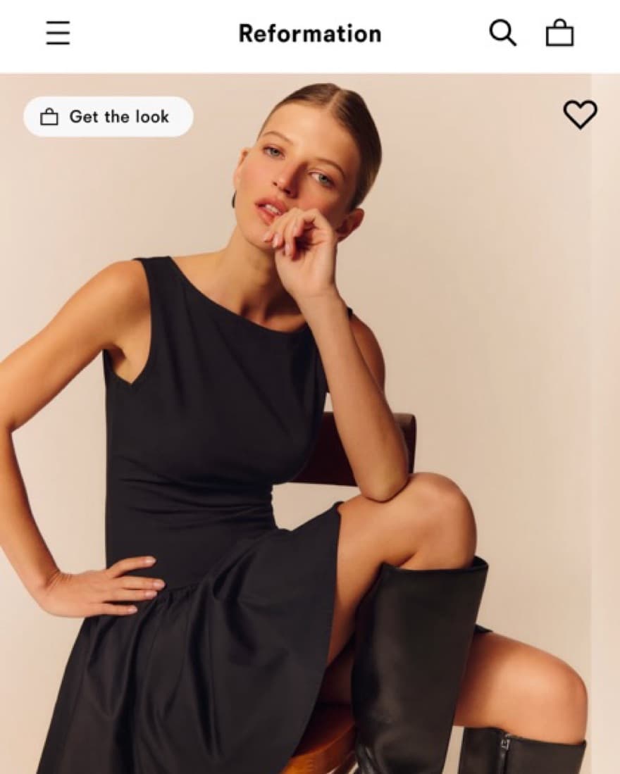 Reformation Delfina Black Dress - Image 2
