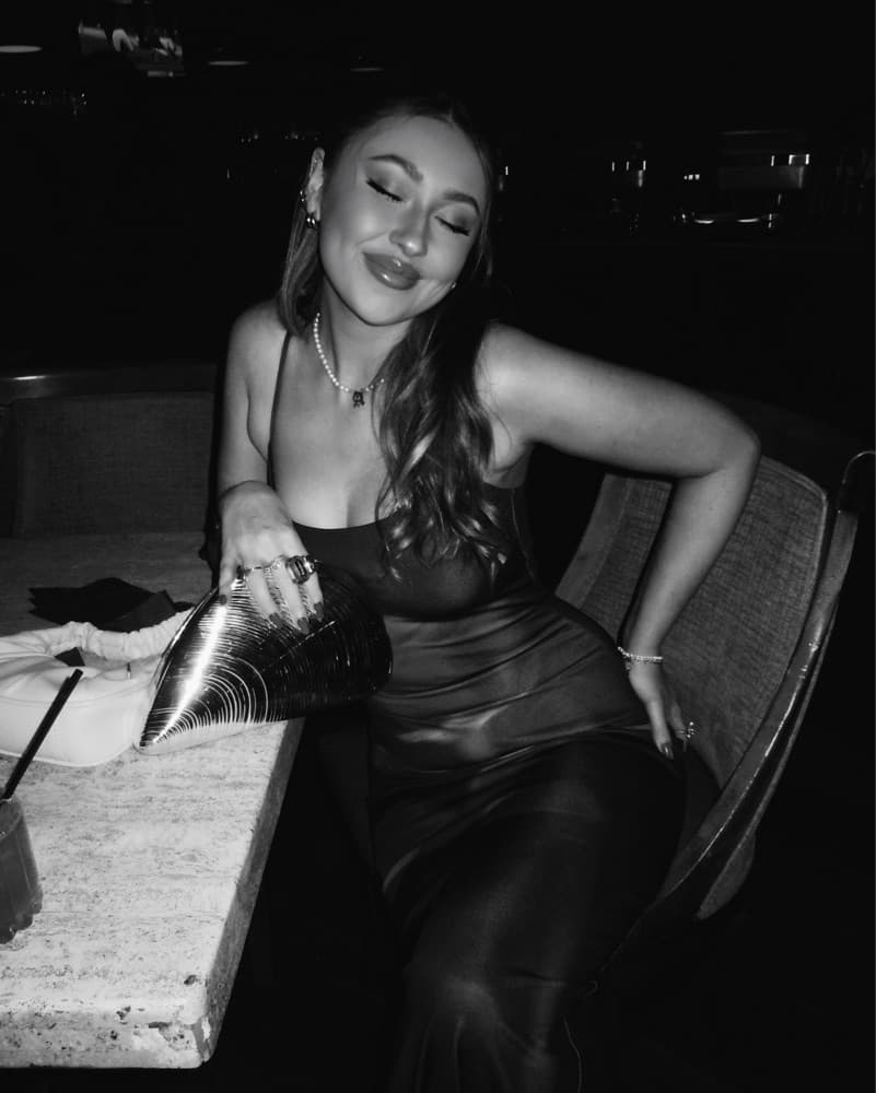 Dela Midi Dress in Rose On Black - Image 3