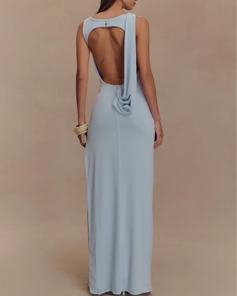Elegant One-Shoulder Bodycon Gown - Image 2