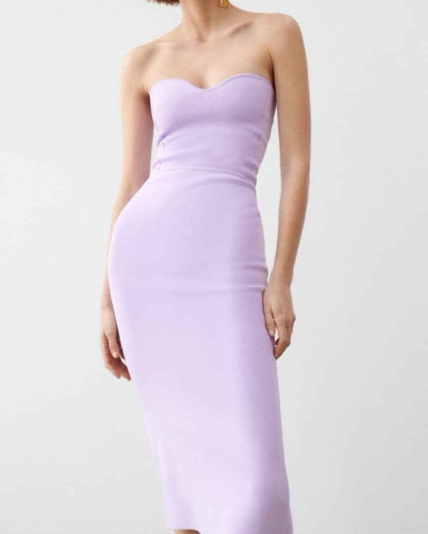 Zara Sweetheart Neckline Knit Dress - Image 2
