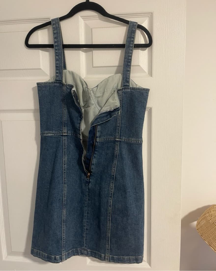 Reformation Nikki Bustier Denim Dress  - Image 5