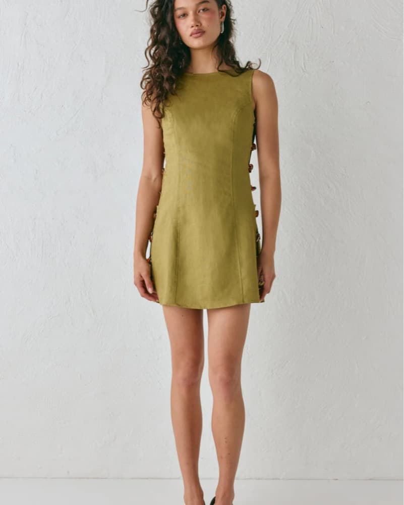 VRG GRL Tia Sage Linen Mini - Image 2