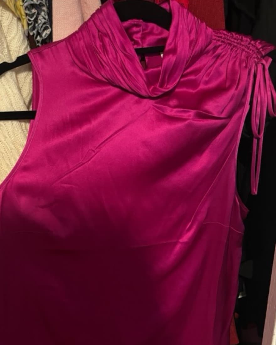 Cinq A Sept Silk Pink Top - Image 2