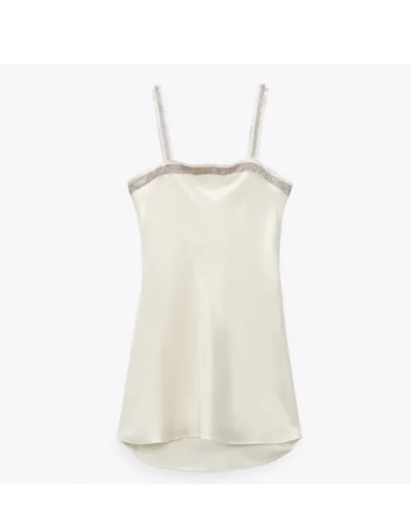 White Sequin Mini Dress - Image 2