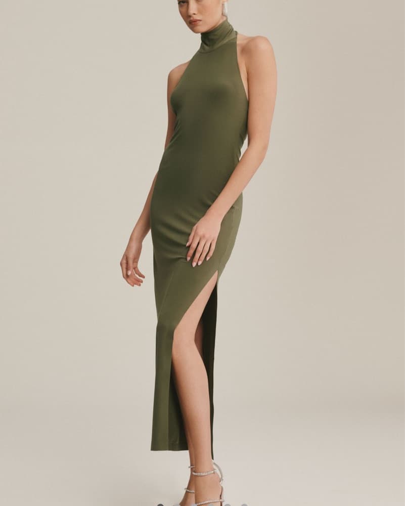 Norma Kamali Green Dress - Image 2